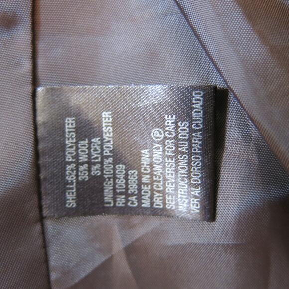 TAHARI Arthur Levine Wool Blend Jacket Blazer Size 4 Women Brown Gray Office - Picture 11 of 14